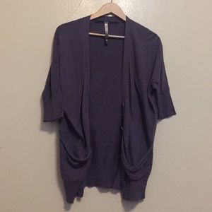 Heather Purple Slouchy Cardigan